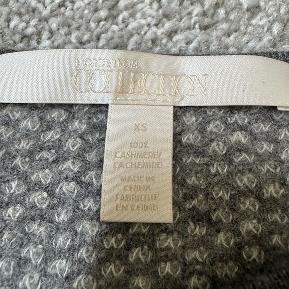 Nordstrom Collection Sweater Womens XS Gray 100% Cashmere Pullover Knit Cozy - Picture 3 of 9